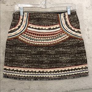 Zara mini skirt with ribbon pattern
